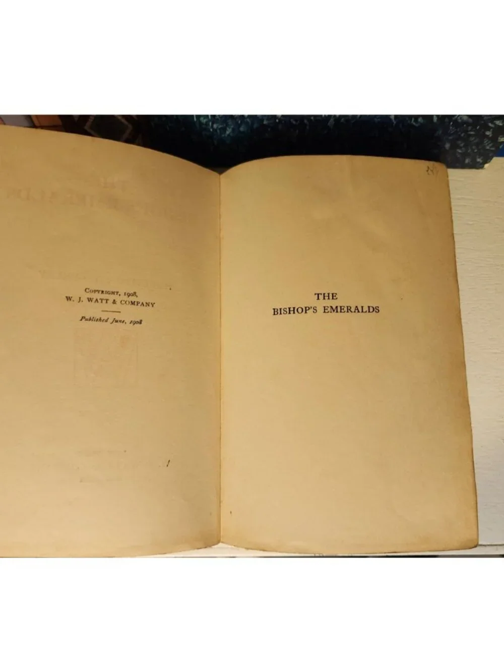 1908 The Bishops Emeralds Houghton Townley Antique Hardcover Book